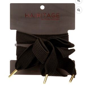 Hairitage Black shoe lace Hair Ties